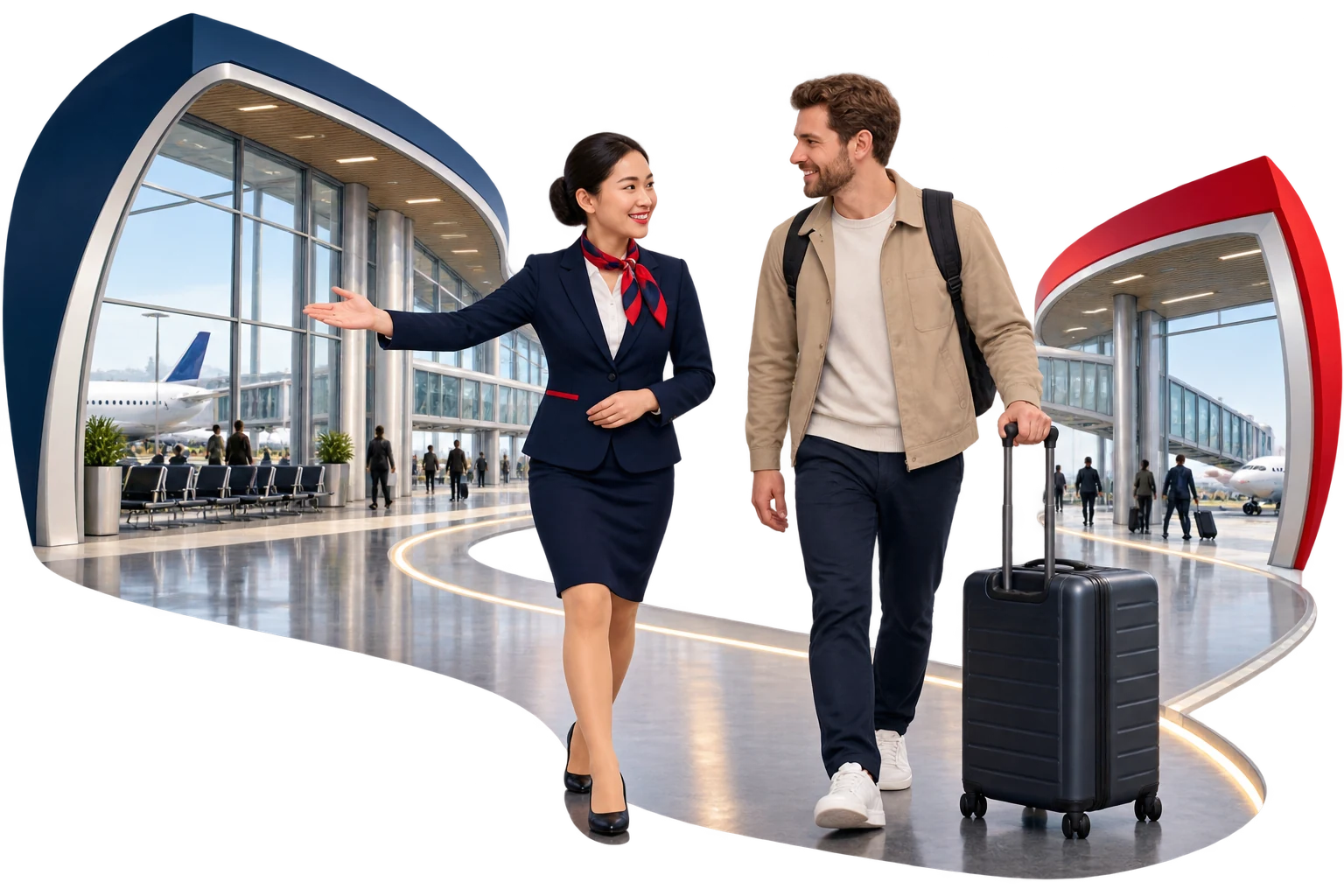 Arrival Connection Assist service illustration