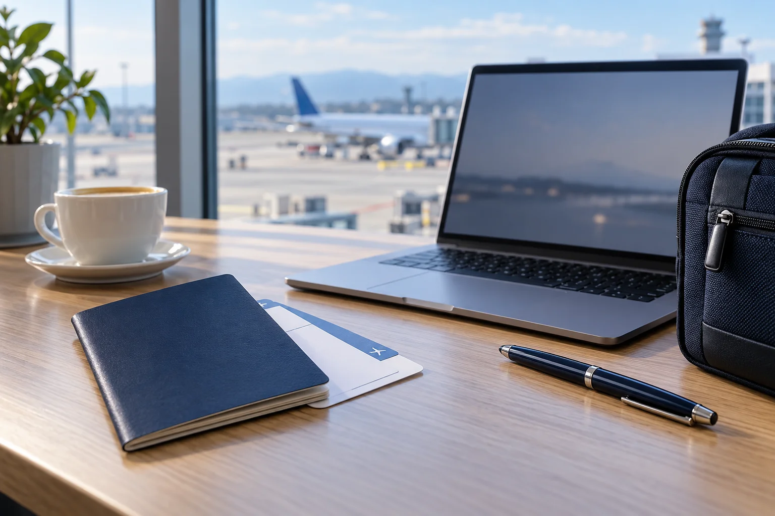 Travel documents and laptop prepared for an eVisa support request